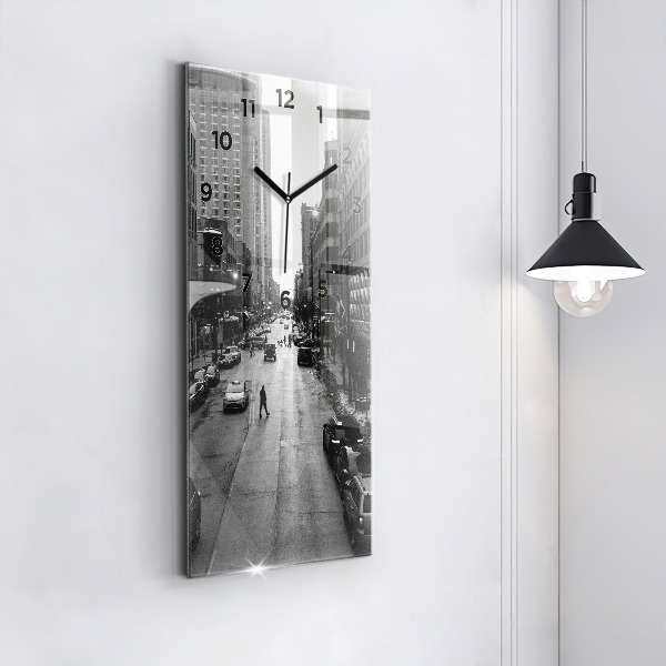 Horloge rectangulaire verticale Les rues de la ville de Chicago