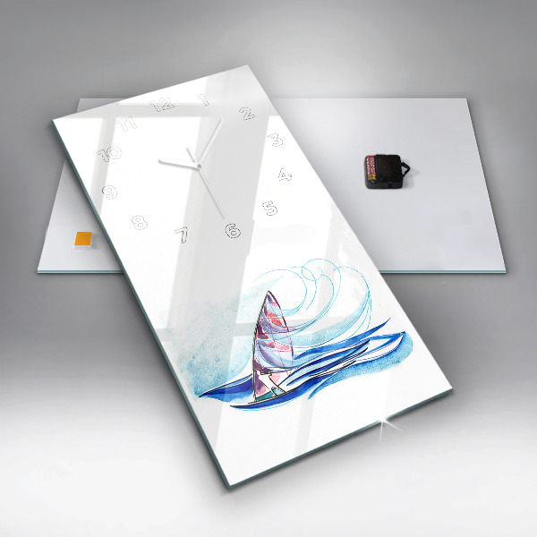 Horloge rectangulaire verticale Planche de surf