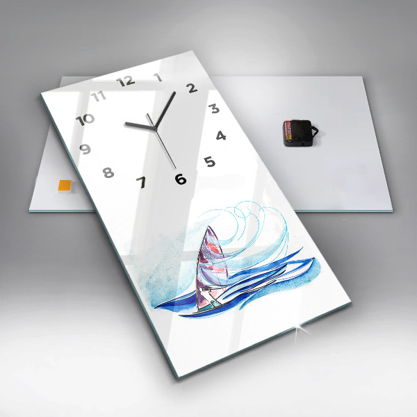 Horloge rectangulaire verticale Planche de surf
