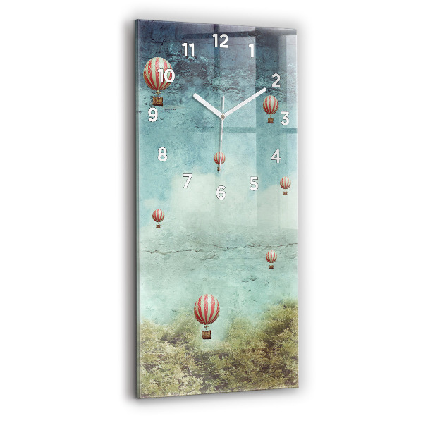 Horloge rectangulaire verticale Ballons peints