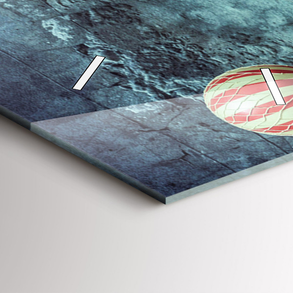 Horloge rectangulaire verticale Ballons peints