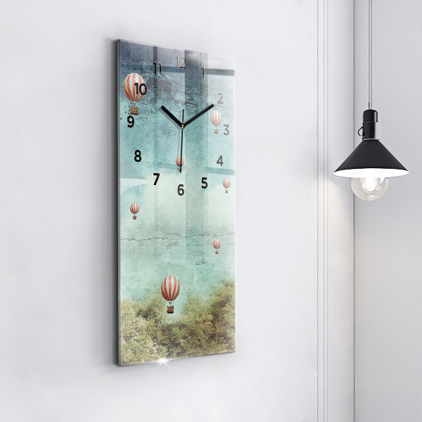 Horloge rectangulaire verticale Ballons peints