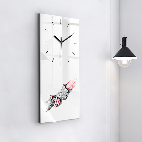 Horloge rectangulaire verticale Se tenir la main
