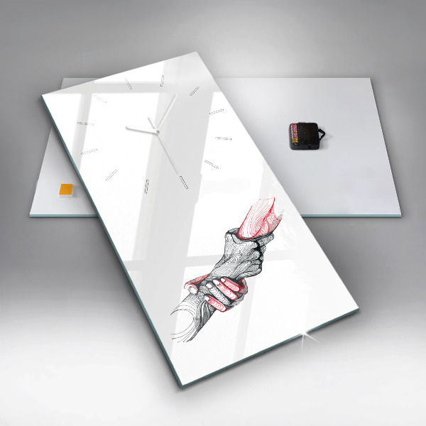 Horloge rectangulaire verticale Se tenir la main