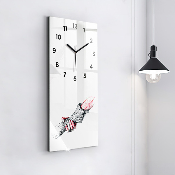 Horloge rectangulaire verticale Se tenir la main