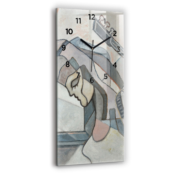 Horloge rectangulaire verticale Peinture abstraite