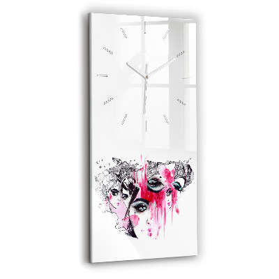 Horloge rectangulaire verticale 'Les multiples visages de l''abstraction'