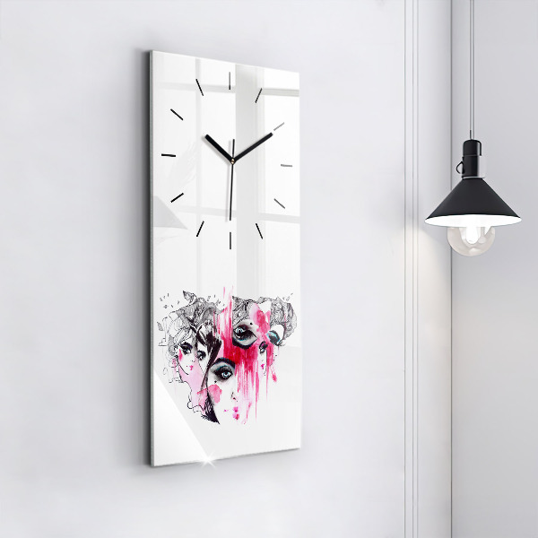 Horloge rectangulaire verticale 'Les multiples visages de l''abstraction'