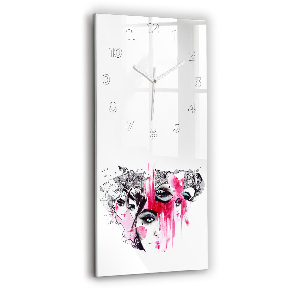 Horloge rectangulaire verticale 'Les multiples visages de l''abstraction'