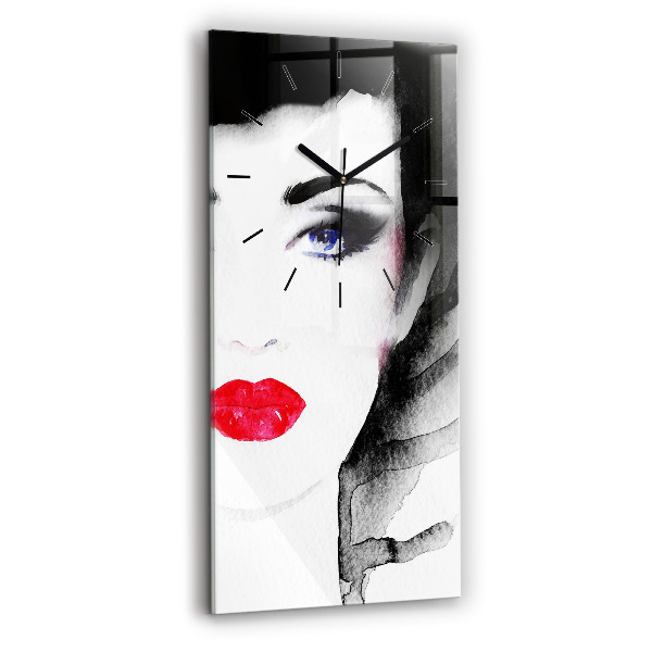 Horloge rectangulaire verticale 'Portrait d''une femme'