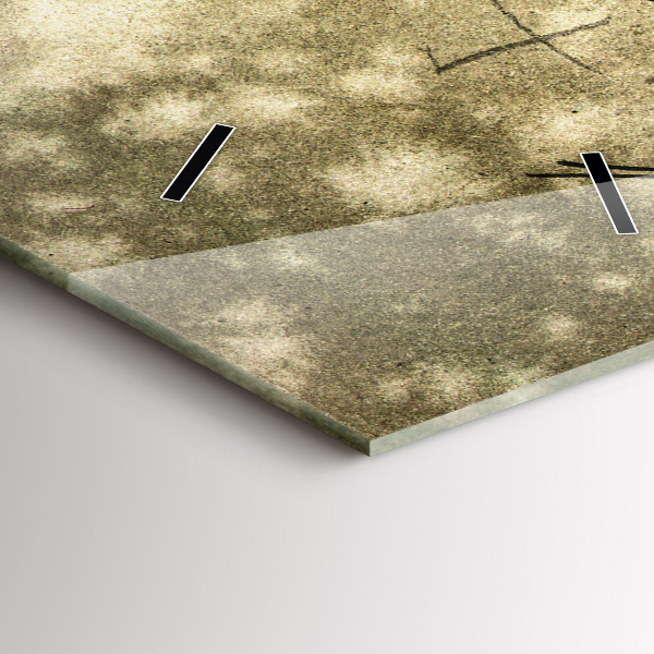 Horloge rectangulaire verticale Parc et arbres en sépia