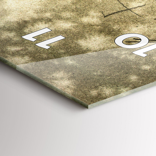 Horloge rectangulaire verticale Parc et arbres en sépia