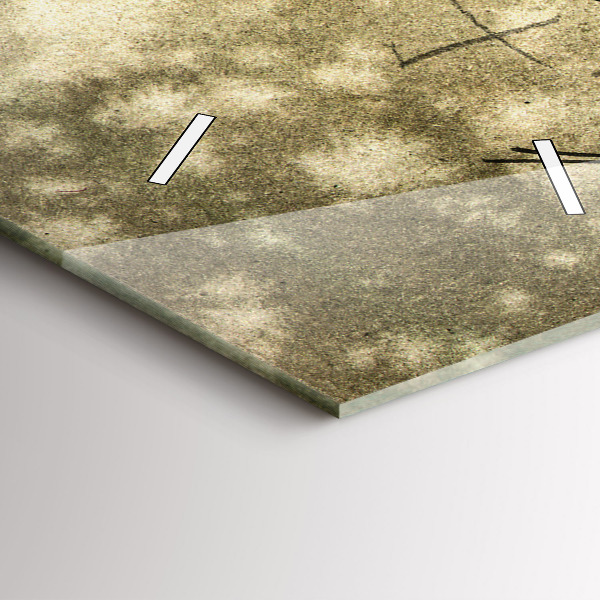 Horloge rectangulaire verticale Parc et arbres en sépia