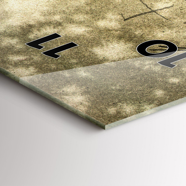 Horloge rectangulaire verticale Parc et arbres en sépia