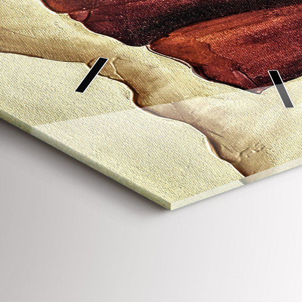 Horloge rectangulaire verticale Coquelicots peints