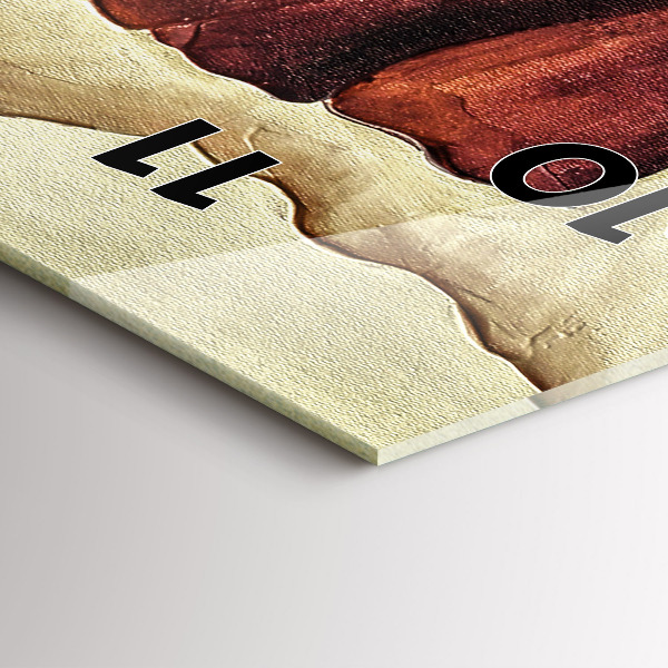 Horloge rectangulaire verticale Coquelicots peints