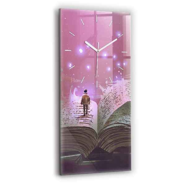Horloge murale verticale 'Livre d''abstraction'