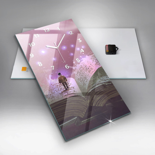 Horloge murale verticale 'Livre d''abstraction'