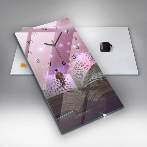 Horloge murale verticale 'Livre d''abstraction'