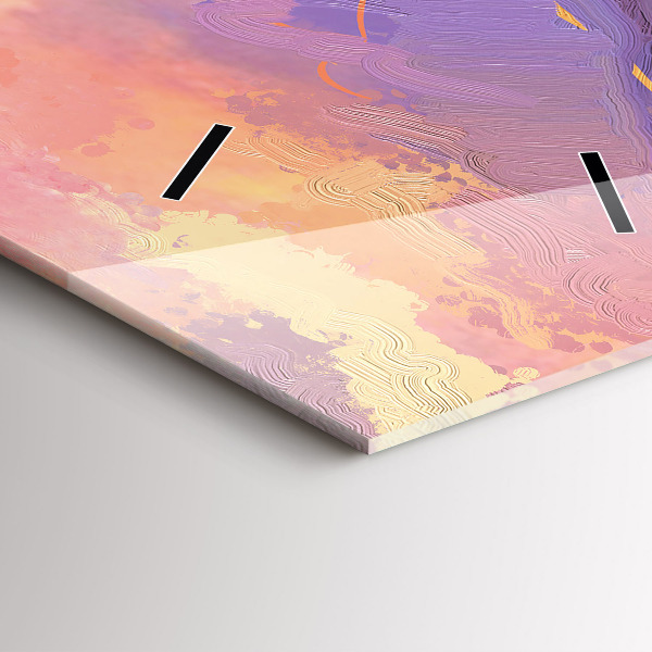 Horloge murale verticale Paysage de nature et de fleurs