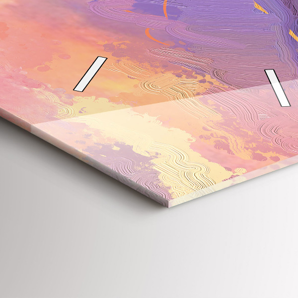 Horloge murale verticale Paysage de nature et de fleurs