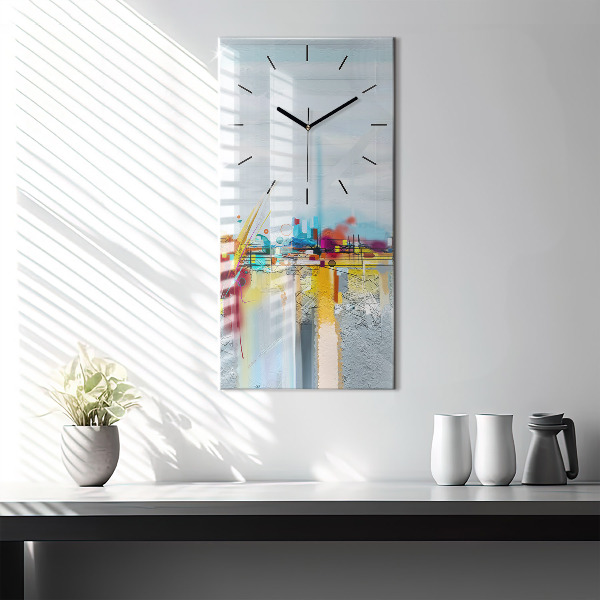 Horloge murale verticale Pont abstrait