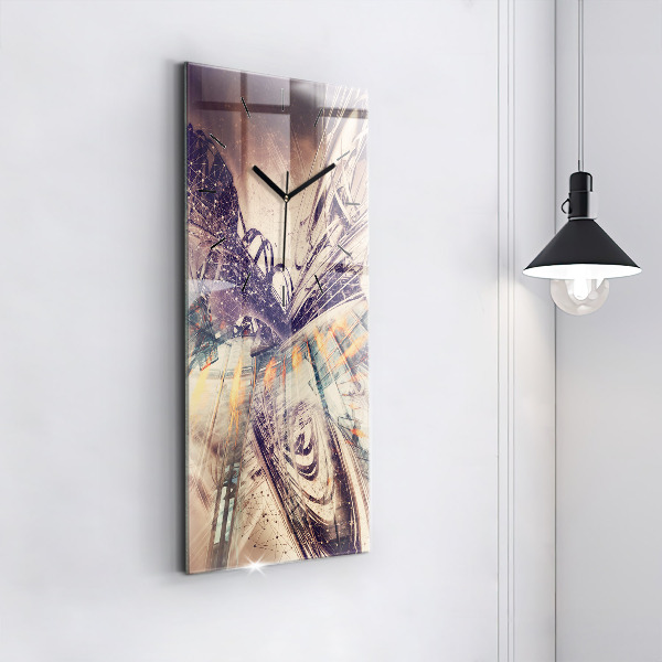 Horloge murale verticale Mécanisme abstrait