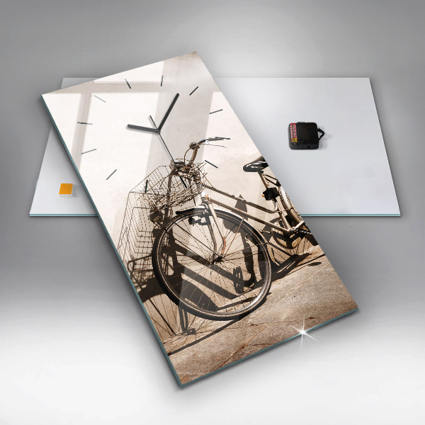 Horloge rectangulaire verticale vélo italien