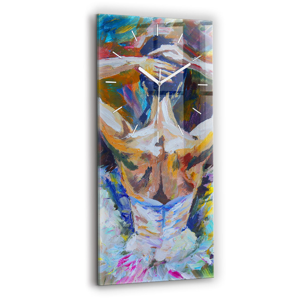 Horloge murale verticale Ballerine peinte