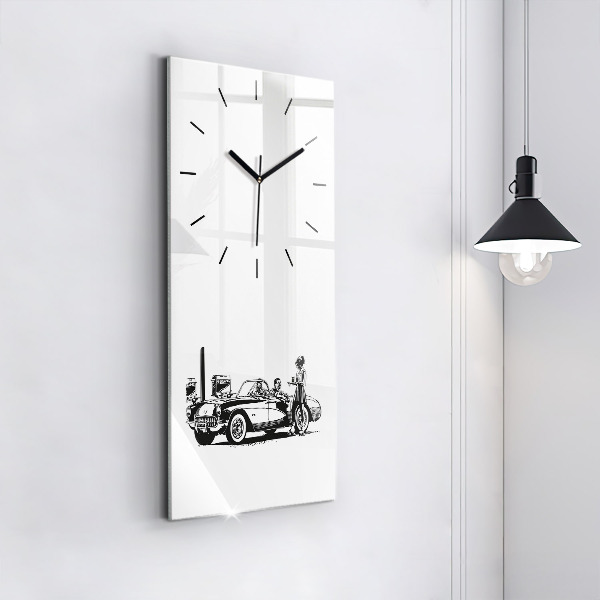 Horloge rectangulaire verticale Illustration rétro