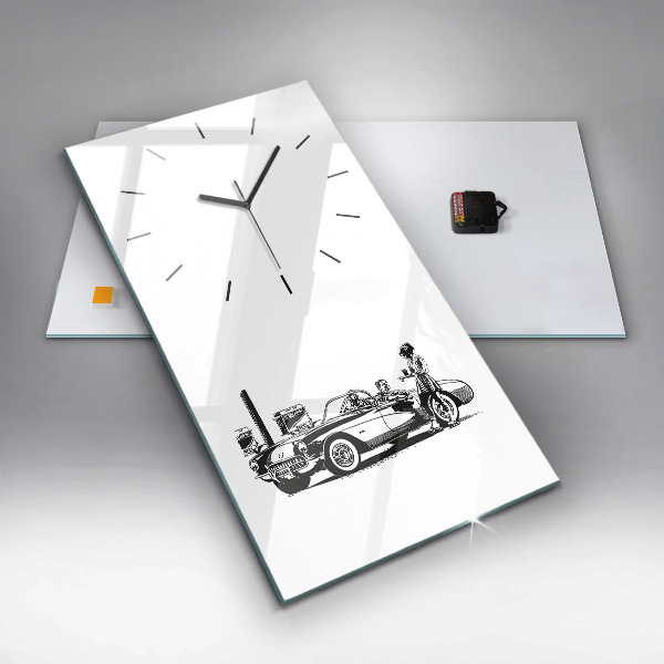 Horloge rectangulaire verticale Illustration rétro