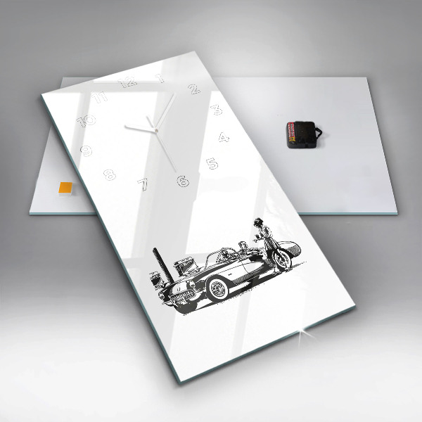 Horloge rectangulaire verticale Illustration rétro