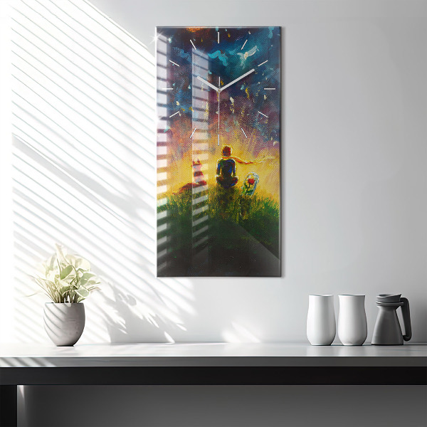 Horloge murale verticale Abstraction Le Petit Prince