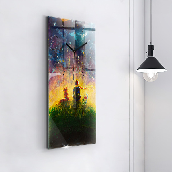 Horloge murale verticale Abstraction Le Petit Prince