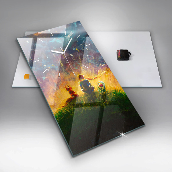 Horloge murale verticale Abstraction Le Petit Prince