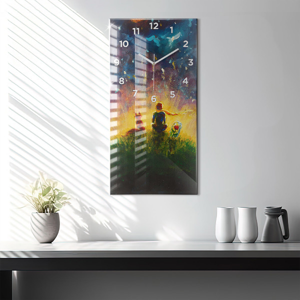 Horloge murale verticale Abstraction Le Petit Prince