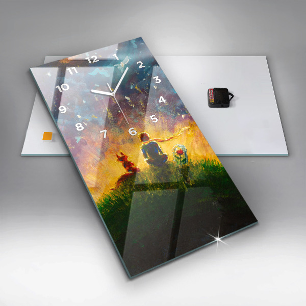 Horloge murale verticale Abstraction Le Petit Prince
