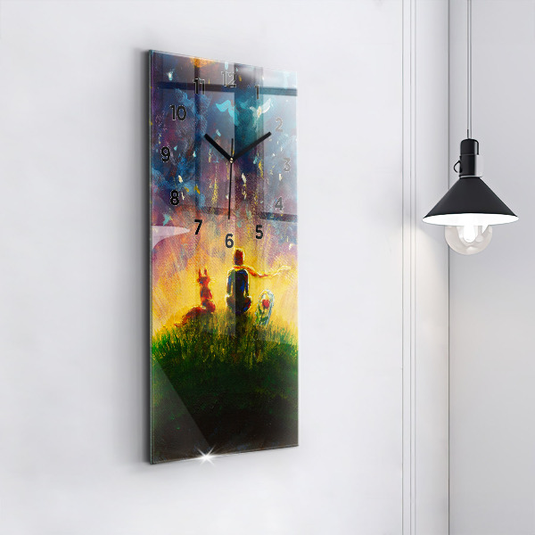 Horloge murale verticale Abstraction Le Petit Prince