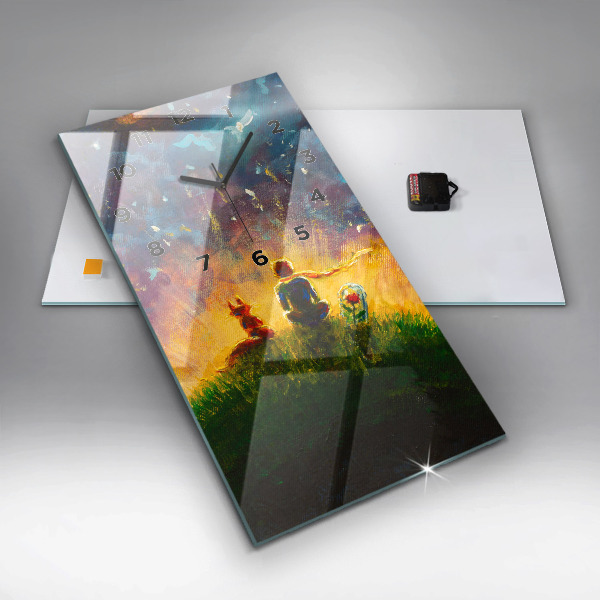 Horloge murale verticale Abstraction Le Petit Prince