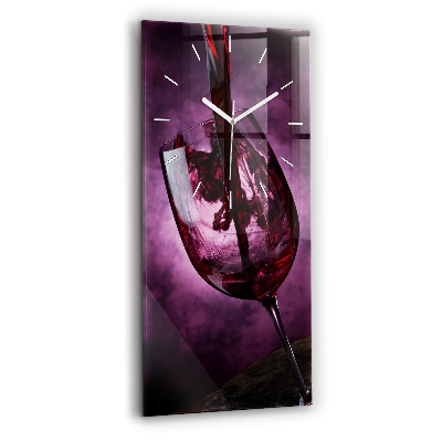 Horloge rectangulaire verticale Verre à vin
