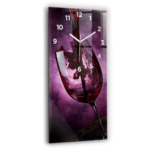 Horloge rectangulaire verticale Verre à vin