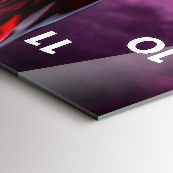 Horloge rectangulaire verticale Verre à vin