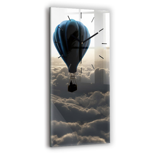 Horloge rectangulaire verticale Ballon dans le ciel