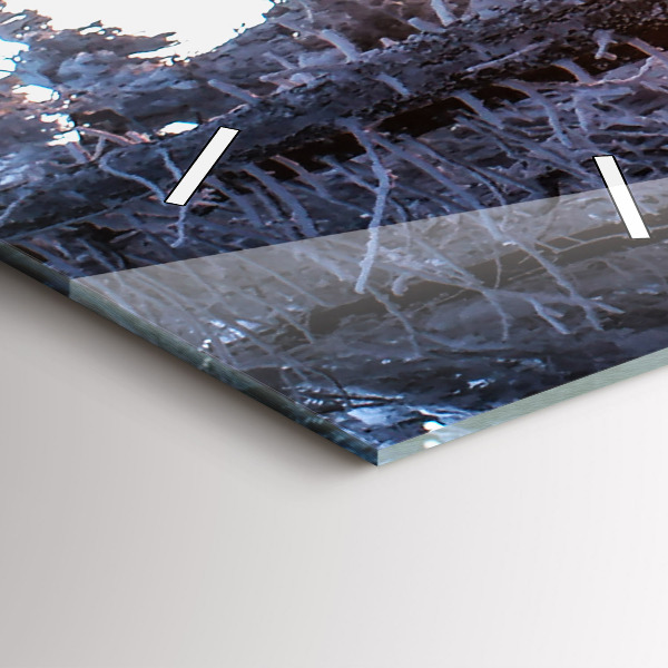 Horloge rectangulaire verticale Forêt du coucher du soleil