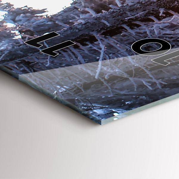 Horloge rectangulaire verticale Forêt du coucher du soleil