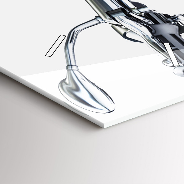 Horloge rectangulaire verticale Moto noire