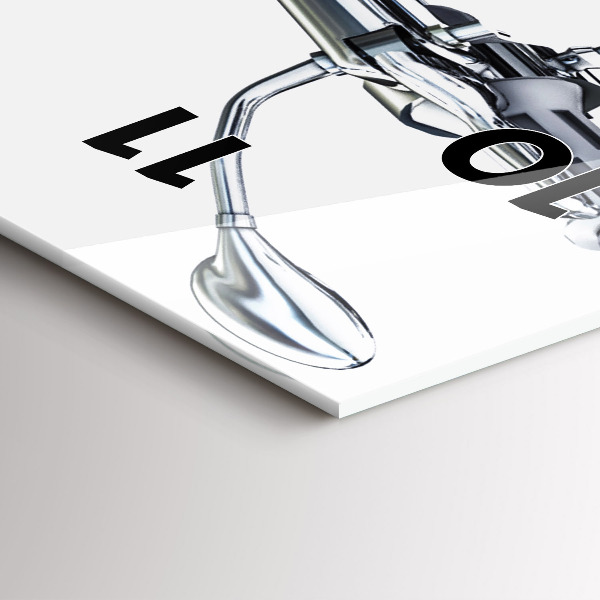 Horloge rectangulaire verticale Moto noire