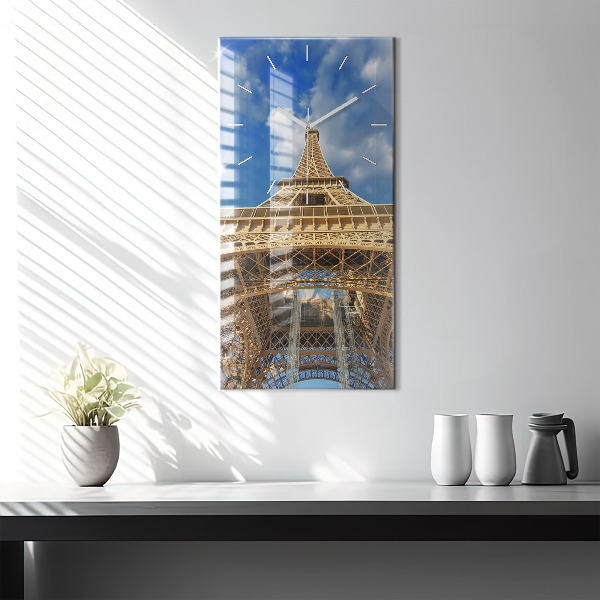 Horloge rectangulaire verticale Tour Eiffel en France
