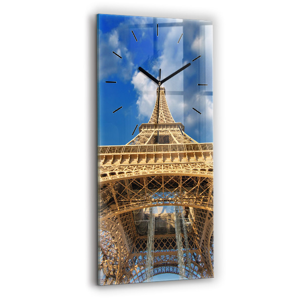 Horloge rectangulaire verticale Tour Eiffel en France