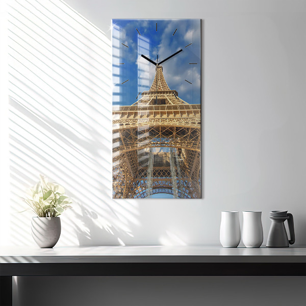 Horloge rectangulaire verticale Tour Eiffel en France